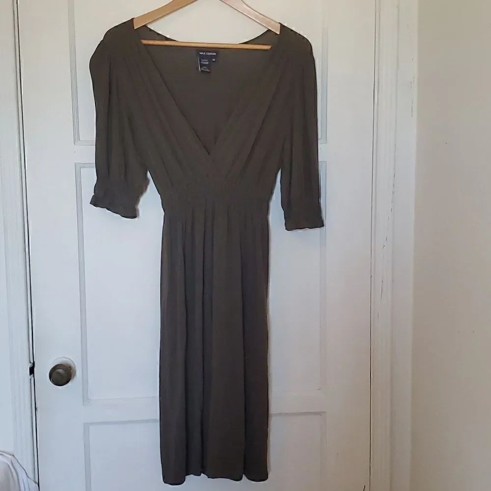 Max Edition Surplice Midi Dress Camo Green Size XS